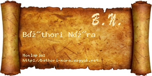 Báthori Nóra névjegykártya
